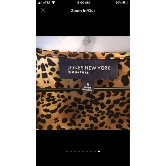 Jones New York Signature Leopard Shirt Medium - Picture 7 of 8